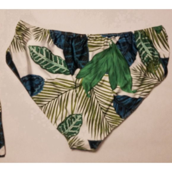 Boohoo Womens swim suit 2 piece size 20 Green Palm Print bikini - Picture 6 of 12